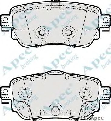 APEC BRAKING pad2013 -  Комплект тормозных колодок, дисковый тормоз